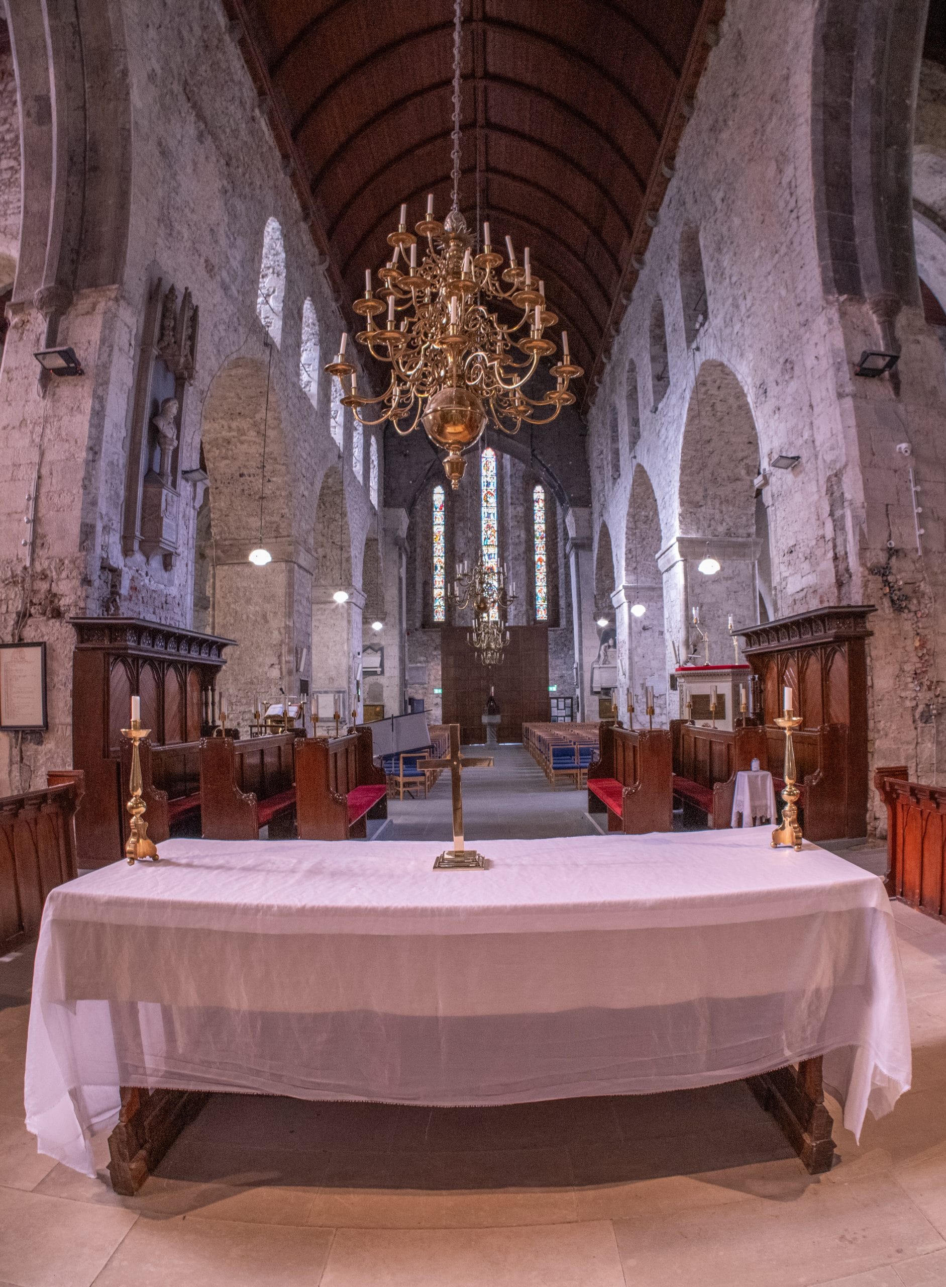 A photo taken from behind the alter of Saint Mary's Cathedral Limerick